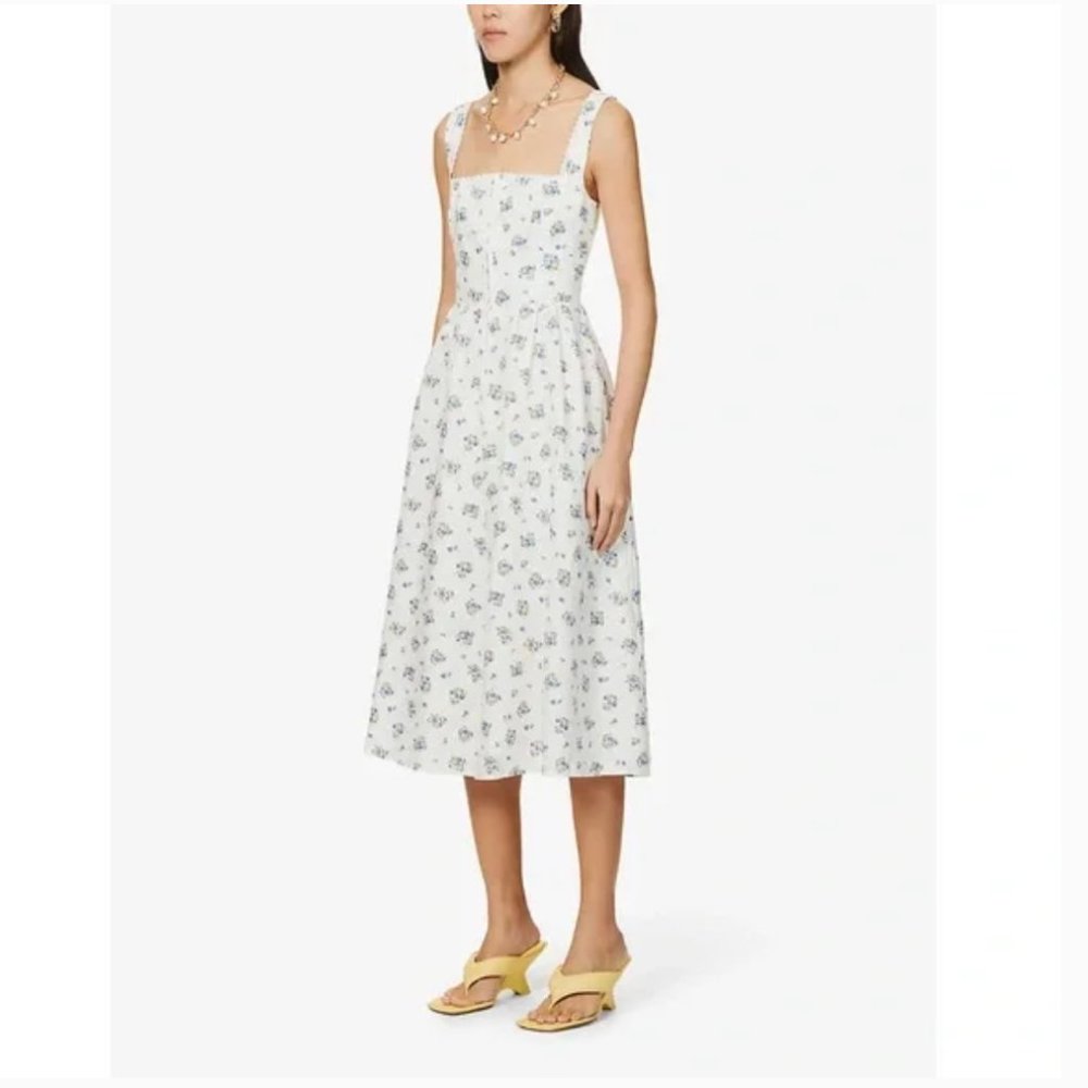 Reformation Tagliatelle Linen Dress in Blaire